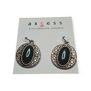 Axcess Gold and Dark Green Earrings